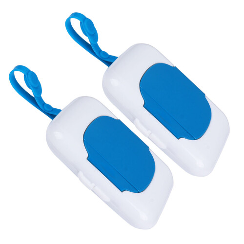 2pcs Blue Plastic Portable Dispenser For Bathroom Use 1