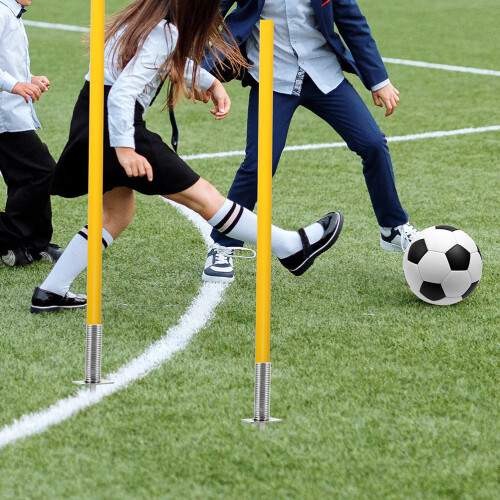 Ground Flag Stake Soccer Corner Flags Holder Iron 4pcs 1