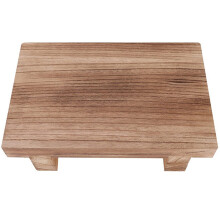 1 Set Rectangular Wooden Footrest For Home Use