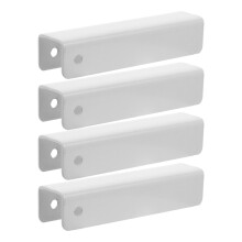 Raindrops 4 Pcs Guardrail Slot Infant 10.10x2.20x2.00cm White