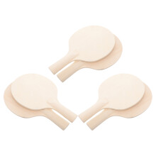 Unpainted Diy Table Tennis Paddle Blanks 6pcs Wooden Rackets For Training Sessions And Collectible Signatures