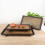 Compartments Rattan Woven Serving Tray Thai Tea Cup 5