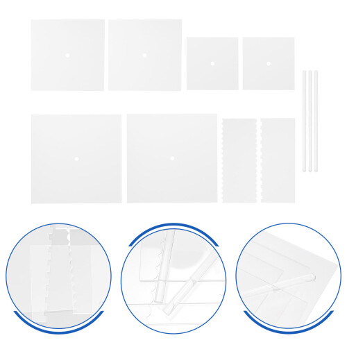 Kitchen Gadget 11pcs Acrylic Baking Scrapers For And Use 2