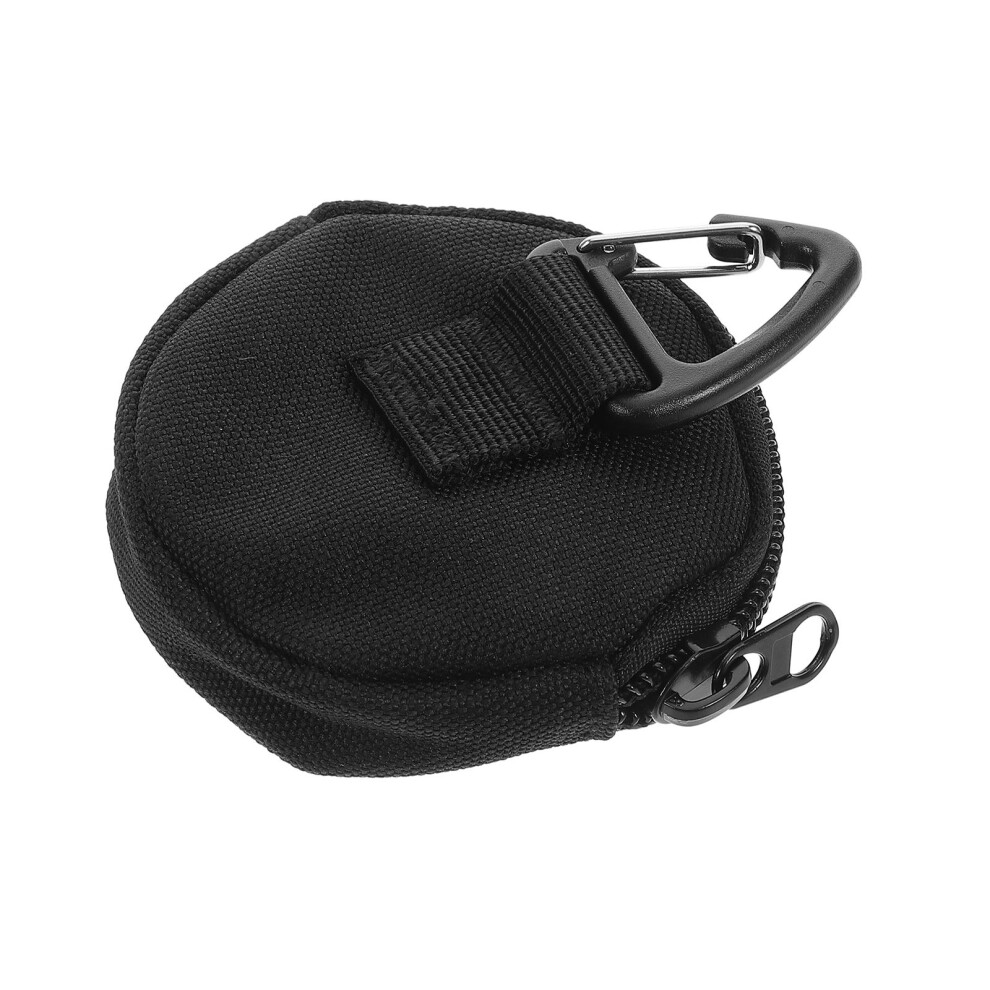 Small Coin Pouch Earphone Case Nylon 1Set Black 3161881390769