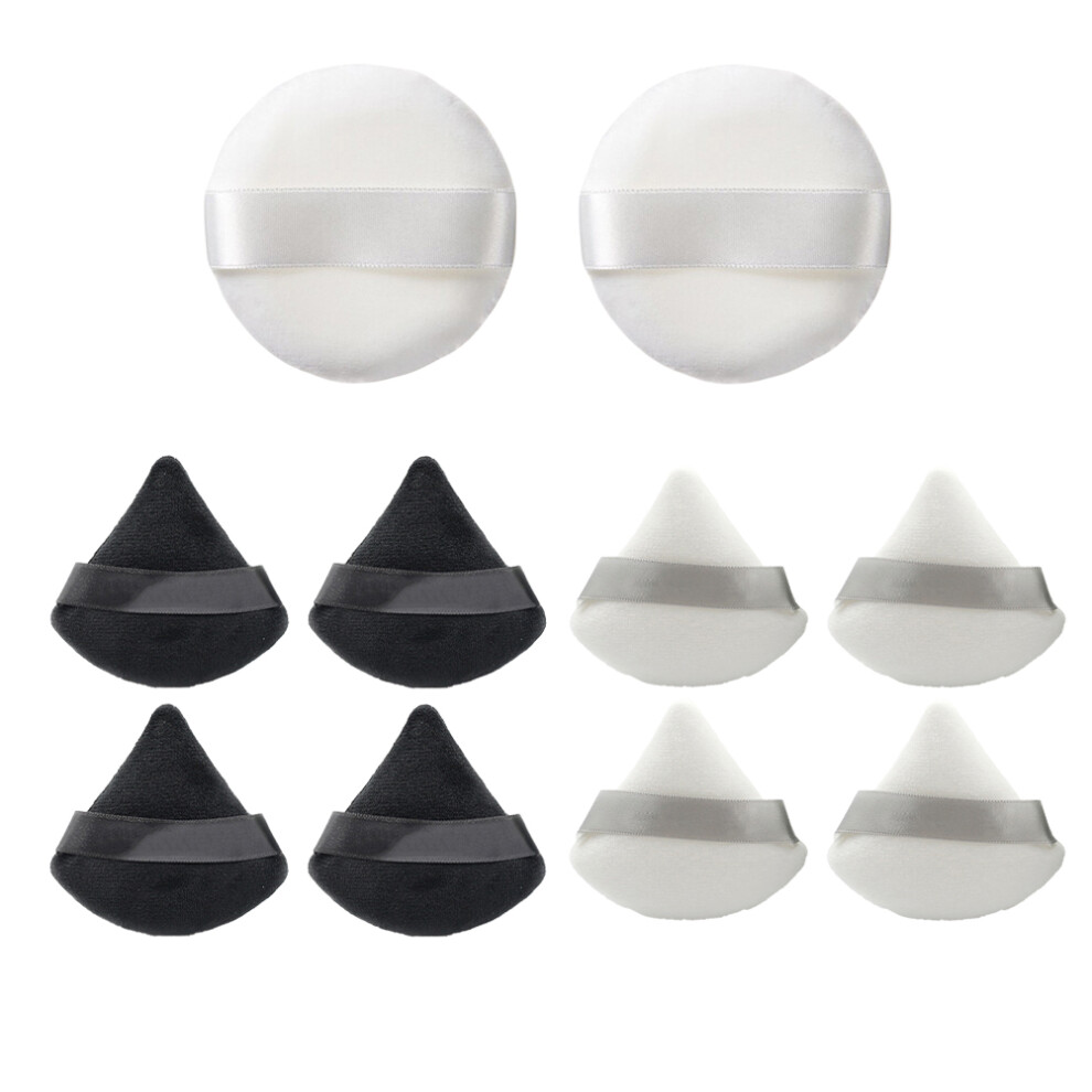 Solustre 10Pcs Loose Power Cosmetic Powder Women Makeup Applicator