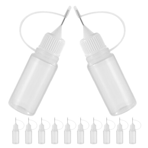 20Pcs Transparent Pe Empty Squeeze Bottles for Glue Oil Storage