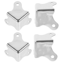 4Pcs Metal Corner Protectors Silver Stainless Steel Box Safety Guards
