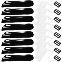 1Set Universal Black Solar Pool Cover Strap with Reel Attachment Kit
