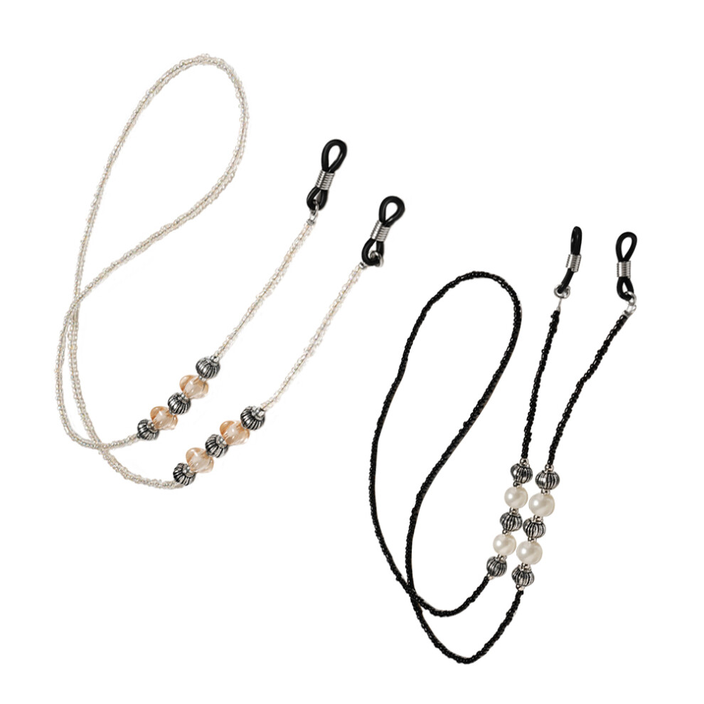 Artibetter 2Pcs Vintage Eyewear Chain Slip Glasses Strap For Sunglasses Retainer