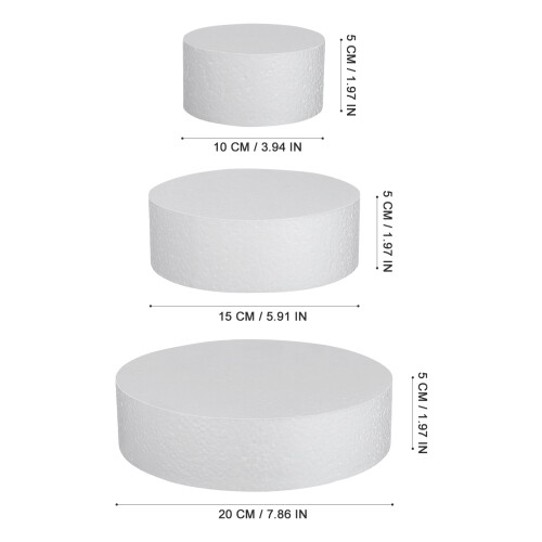 Foam Cake Models 3-Tier Set For Wedding Display & Practice 1