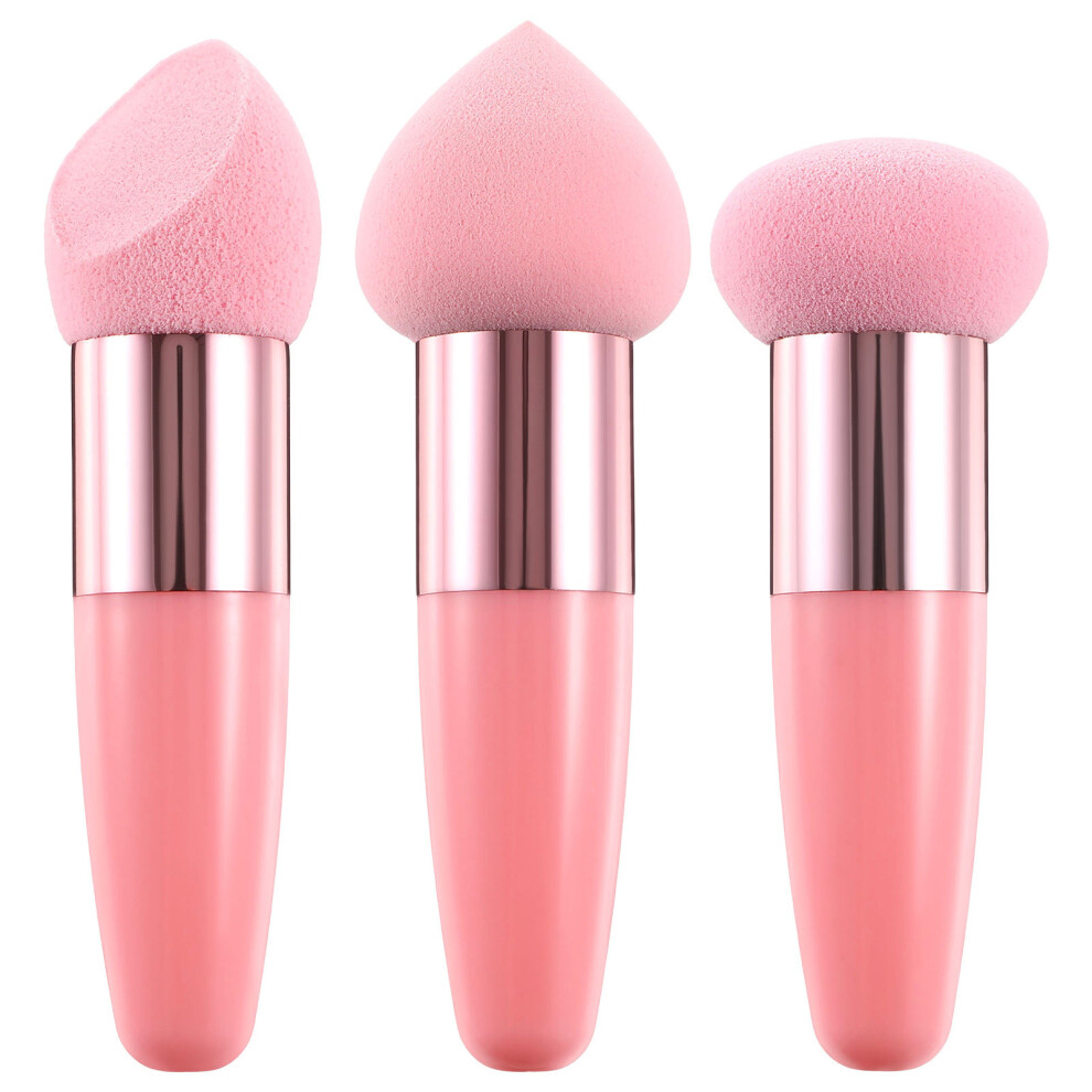 Iplusmile 3 Pcs Makeup Powder Puff Sponge With Handle Sponges For Foundation