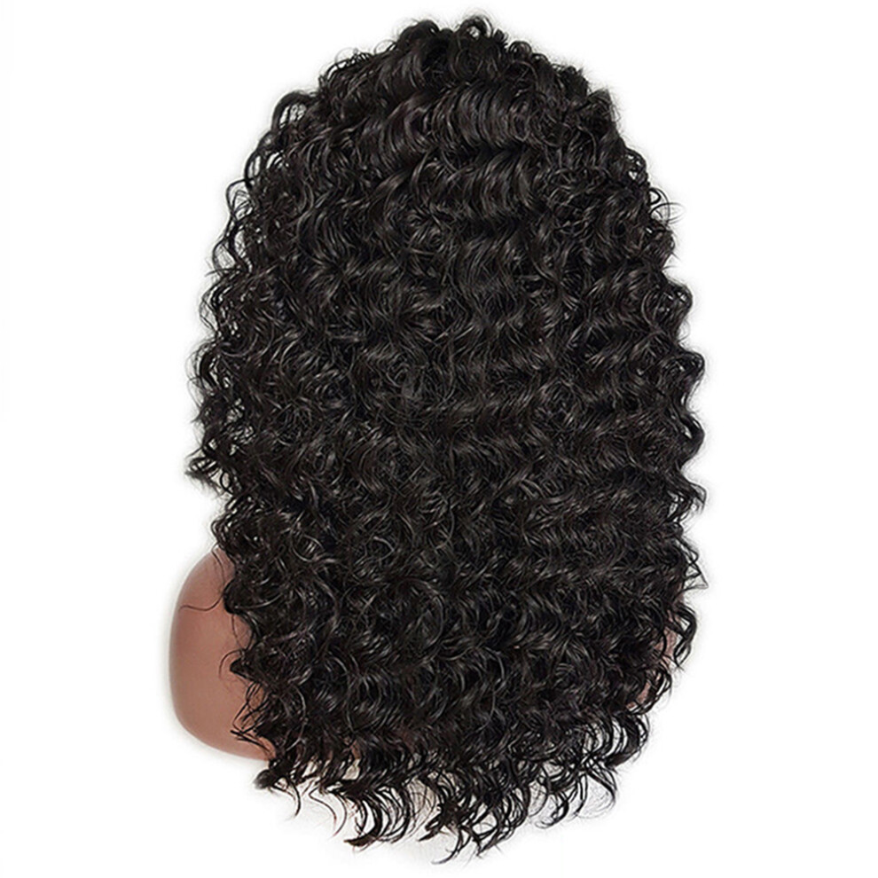 Artibetter Lace Wig Headband Miss Long Black Wigs For Women Hair Replacement