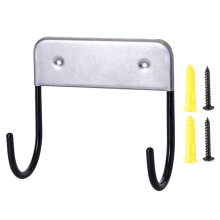 1Pc Black Stainless Hook Ironing Board Hanger Strong Storage Hook