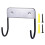 1Pc Black Stainless Hook Ironing Board Hanger Strong Storage Hook 1