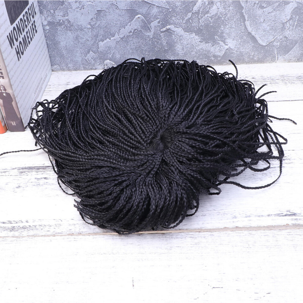 Ohphcall Unisex Black Worgeous 12 Inch Lace Wig Short Braided Wigs For Women Cosplay