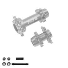 Remote Control Motorcycles Front Rear Axles Upgrade Parts for LOSI Promoto 1:4 Scale Silver Accessory Components