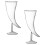 2Pcs Clear Horn Wine Glasses Elegant Creative Moon Goblets 11