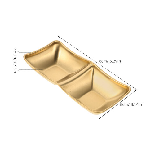 2Stk Vielseitige Dip Schalen Mit 2 Fächern in Gold 2