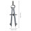 Circle Drawing Tool Compass For Painters Silver 1set 8