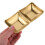 2Stk Vielseitige Dip Schalen Mit 2 Fächern in Gold 4