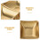 2Stk Vielseitige Dip Schalen Mit 2 Fächern in Gold 9