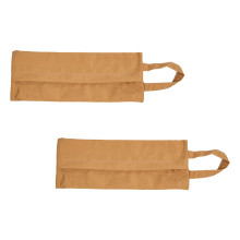 Cosmetic Bag Chocolate Washable Fabric 2pcs 11in X 4.1in