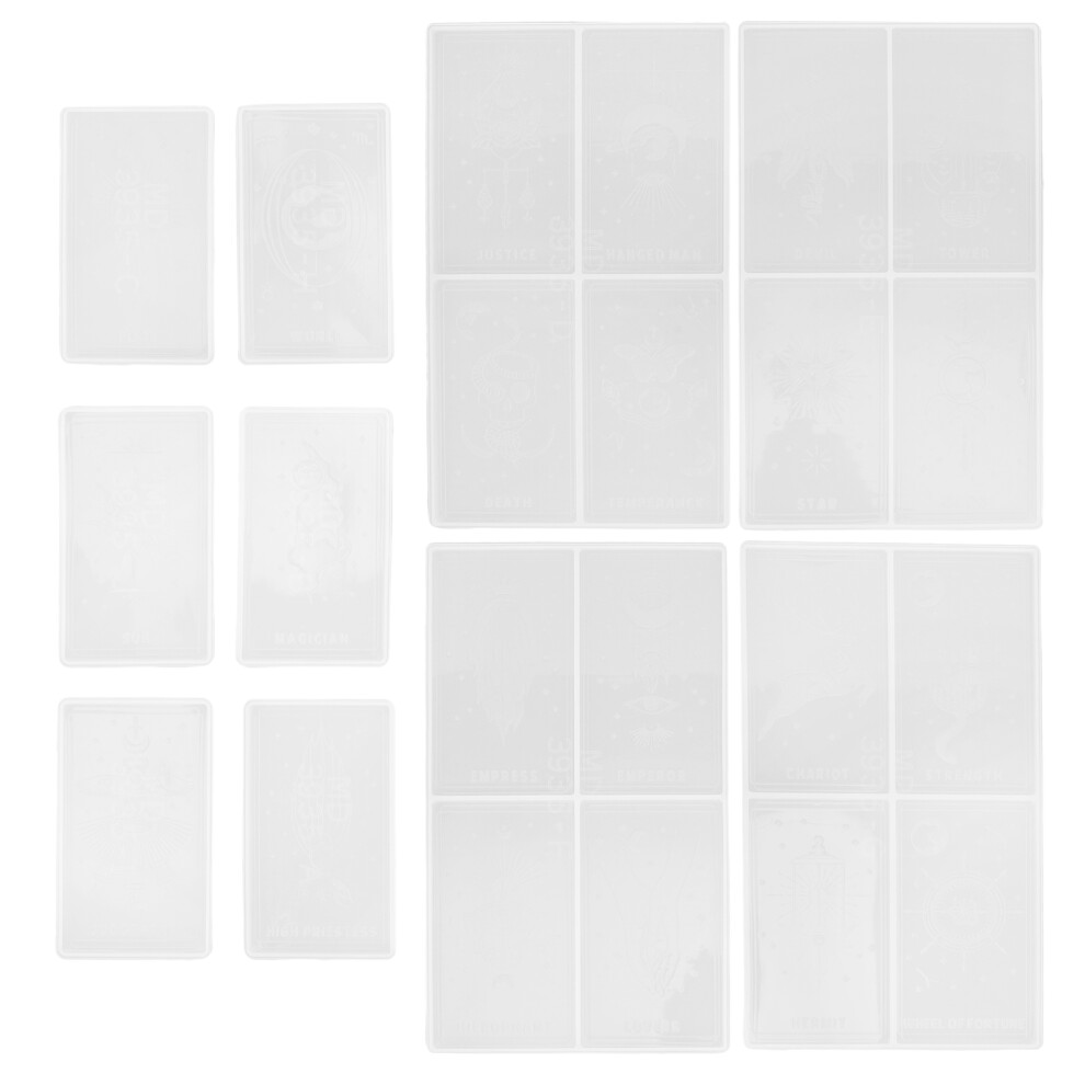1 Set Tarot Stencil Key Chain Accessories Silica Gel-image-OPC-PK8CTRV-NEW