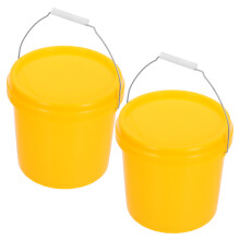 2pcs Portable Water Storage Bucket In Yellow For General Users
