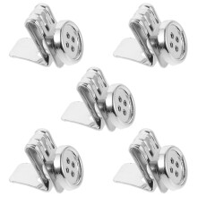 Raindrops Diy Silver Iron Suspenders Button For Mens Pants No Sew 5pcs