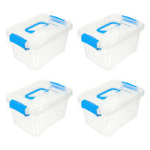 Storage Containers With Lids For Large Capacity 4pcs Blue