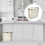 Raindrops Slim Waste Bin Trash Can Plastic Transparent 1set 3