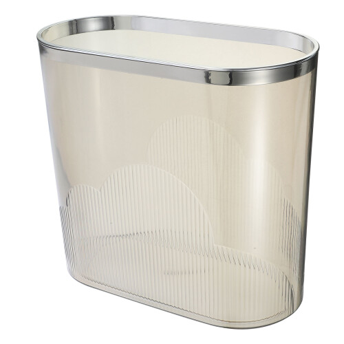 Raindrops Slim Waste Bin Trash Can Plastic Transparent 1set 1