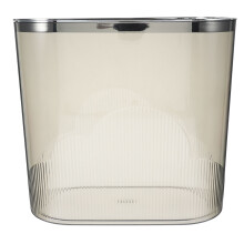 Raindrops Slim Waste Bin Trash Can Plastic Transparent 1set