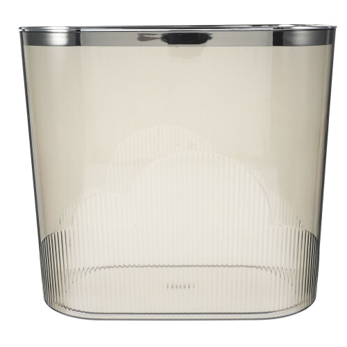 Raindrops Slim Waste Bin Trash Can Plastic Transparent 1set