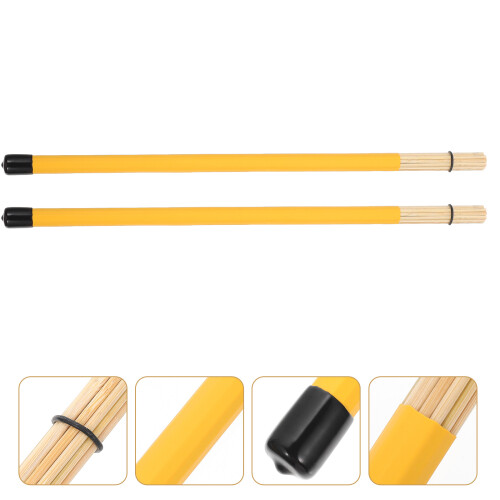 1Paar Gele Bamboe Drumsticks Voor Percussie Met Lange Levensduur 2