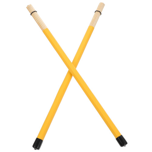 1Paar Gele Bamboe Drumsticks Voor Percussie Met Lange Levensduur