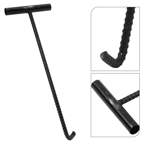Manhole Hook Heavy Duty Steel Hook Black 1pcs 2