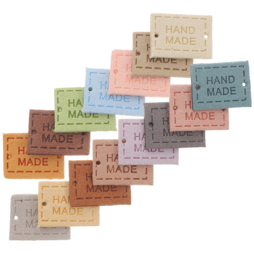 150 Pcs Textile Handmade Tag Knitting Tags Microfiber Tags 1