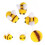 Plush 10pcs Wool Felt Bee Needle Supplies Decorations 3