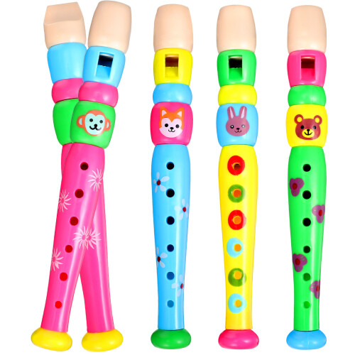 Colourful Recorder Flutes Plastic 4pcs 1
