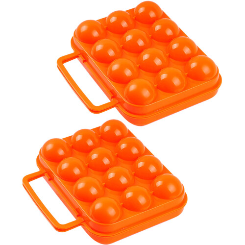 Raindrops 2 Pcs Basket Portable Egg Carton Grid Travel