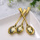 Plastic Serving Utensils Golden 100pcs 11