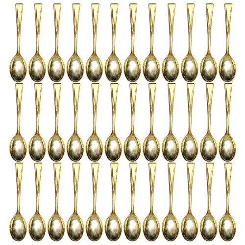 Plastic Serving Utensils Golden 100pcs 2