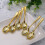 Plastic Serving Utensils Golden 100pcs 7