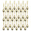 Plastic Serving Utensils Golden 100pcs 6