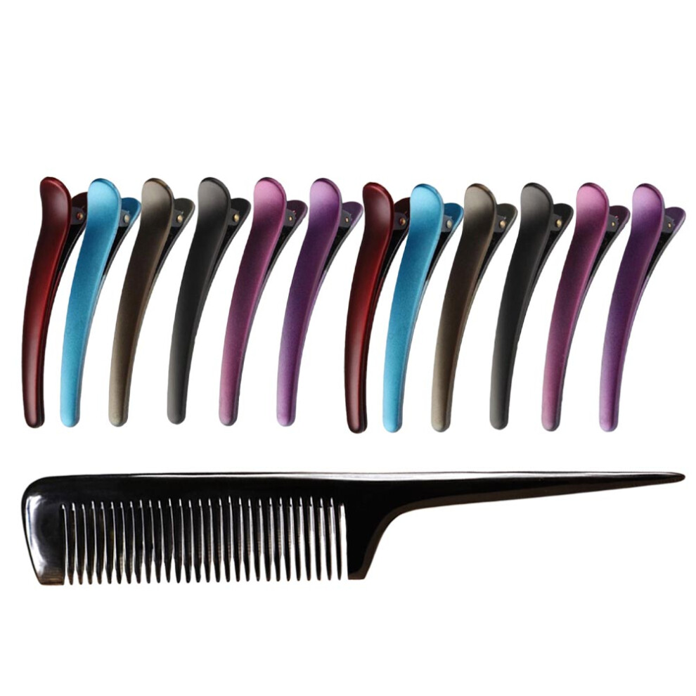 Vaguelly Hair Dressing Clips Duckbill Clip Assorted Color 13Pcs