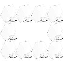 10pcs blank acrylic hexagon table signs with stands for wedding birthday
