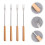 Dessert Forks Wood Handle Cheese Fork Assorted Color 4pcs 6