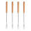 Dessert Forks Wood Handle Cheese Fork Assorted Color 4pcs 1