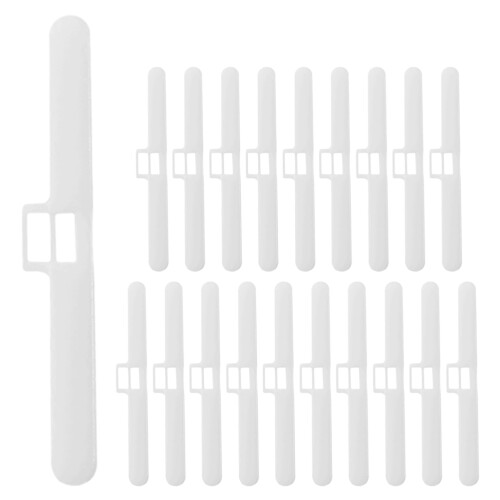 20Pcs Easy Install White PP Vertical Blind Dual Hole Replacement Tabs